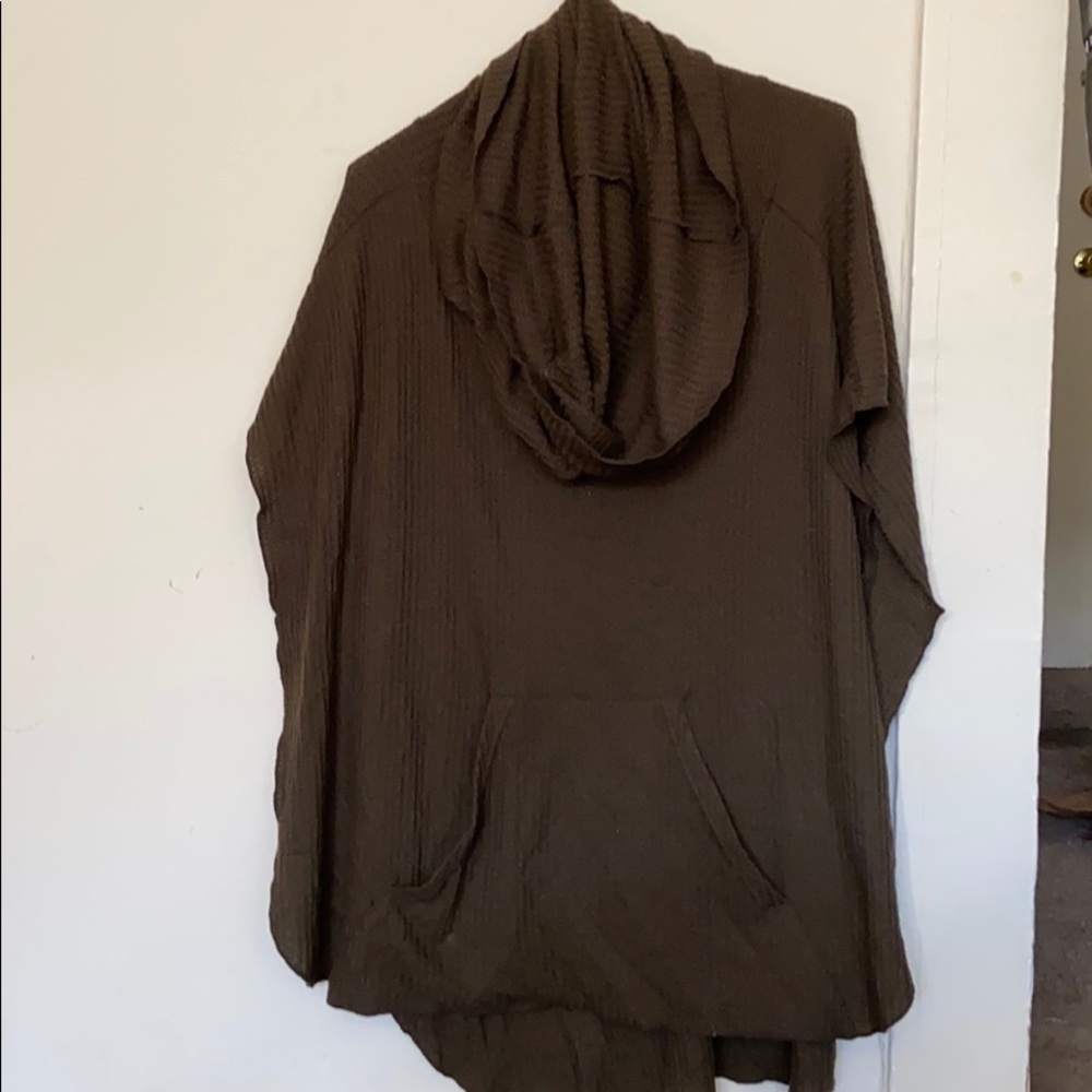 Free People waffle poncho
